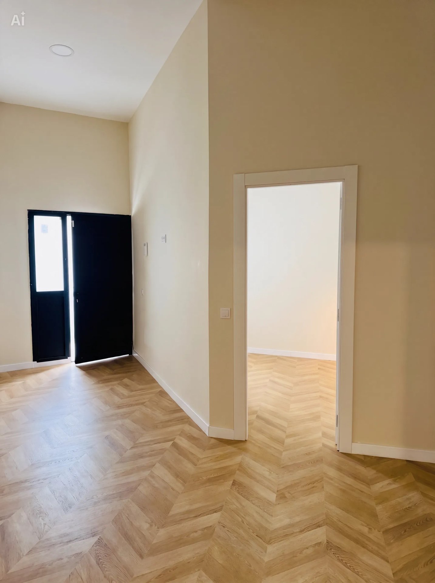Zona de entrada y paso hacia las habitaciones