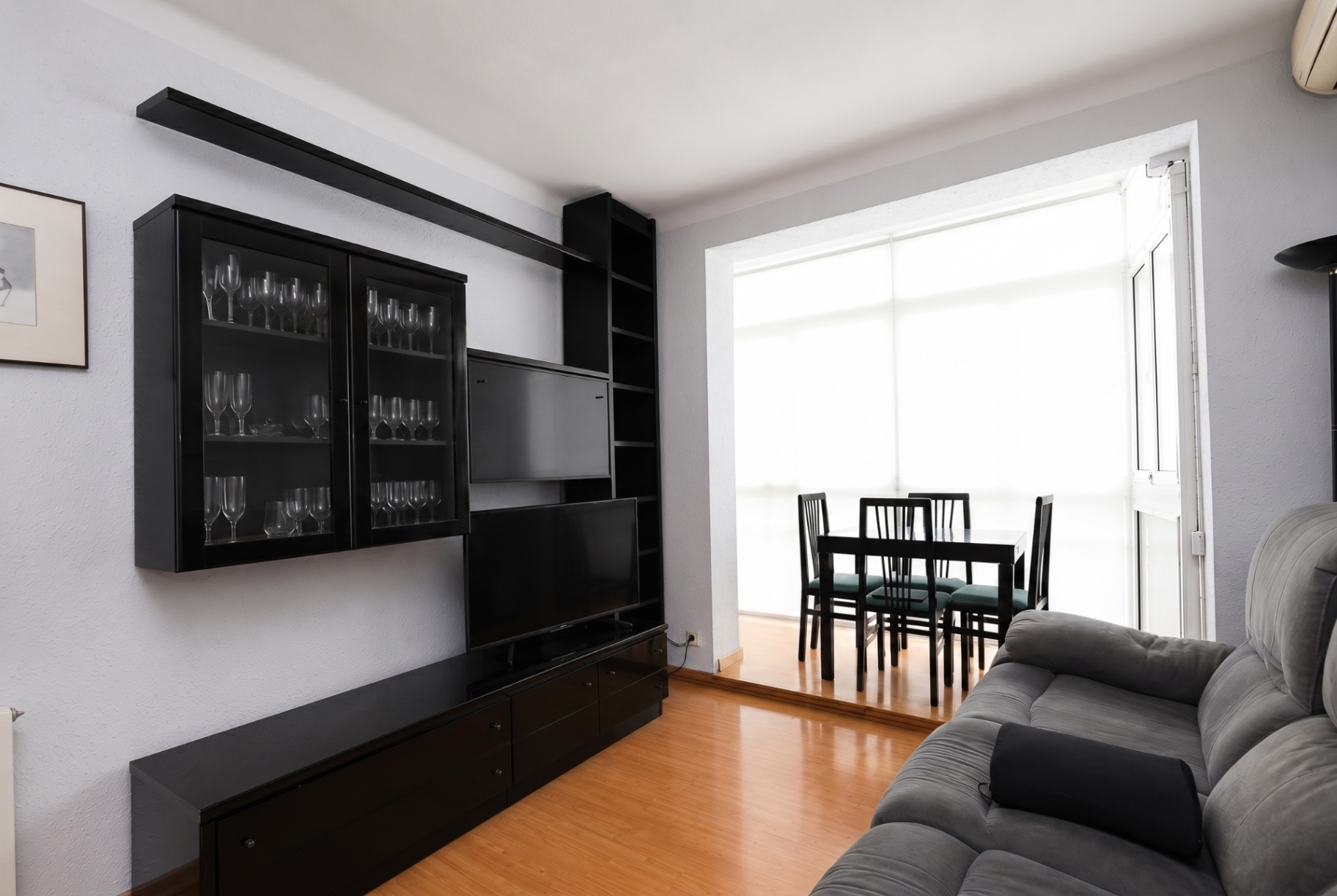 Zona de salón y comedor del piso de 4 habitaciones en Viladecans